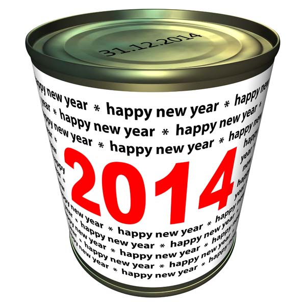 Happy New Year 2014 plechovka