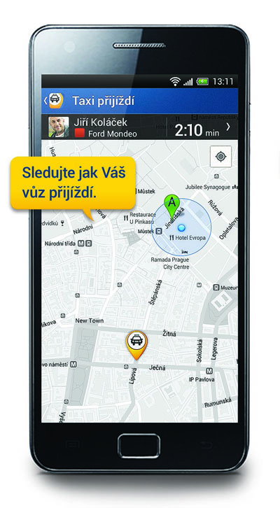 Mobilní aplikace Liftago Taxi