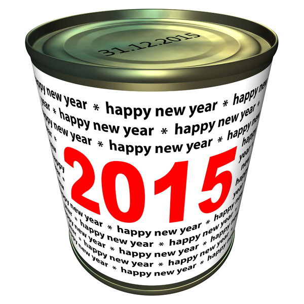 Happy New Year 2015 plechovka