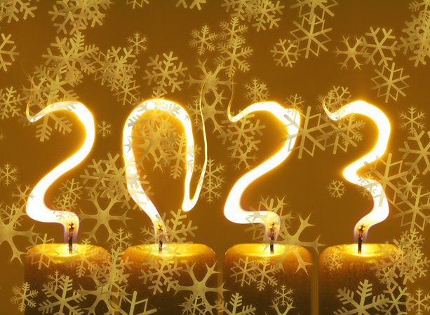 pf 2023 Šťastný Nový Rok - vločky